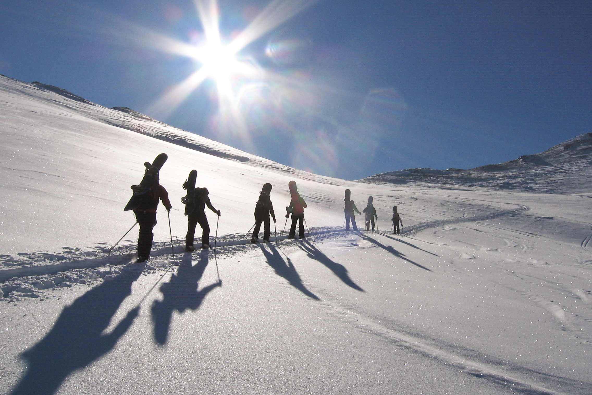 Snowboardbergsteigen